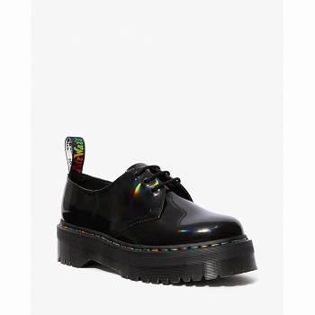 Dr Martens Férfi 1461 Rainbow Patent Platform Cipő Fekete